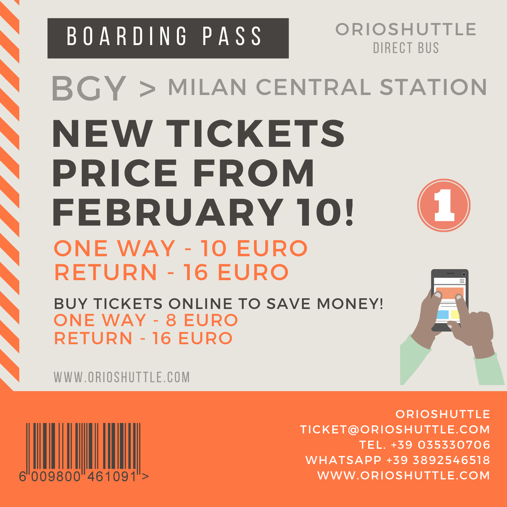 Linea 1: dal 10 febbraio cambia il prezzo del biglietto!